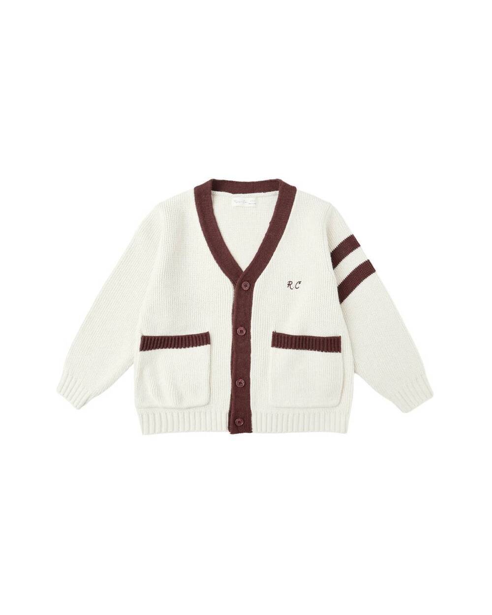 NEW RYLEE + CRU girls' haywood cardigan in natural